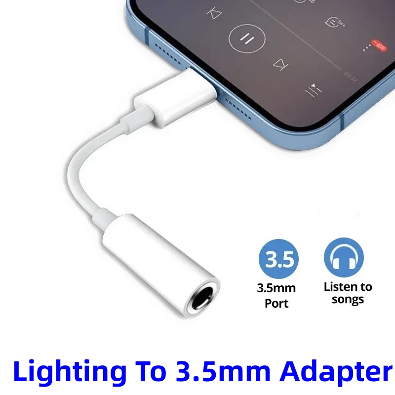 Wired Earphone Lightning - Verlichting Naar 3.5mm Hoofdtelefoon Adaptador 8pin