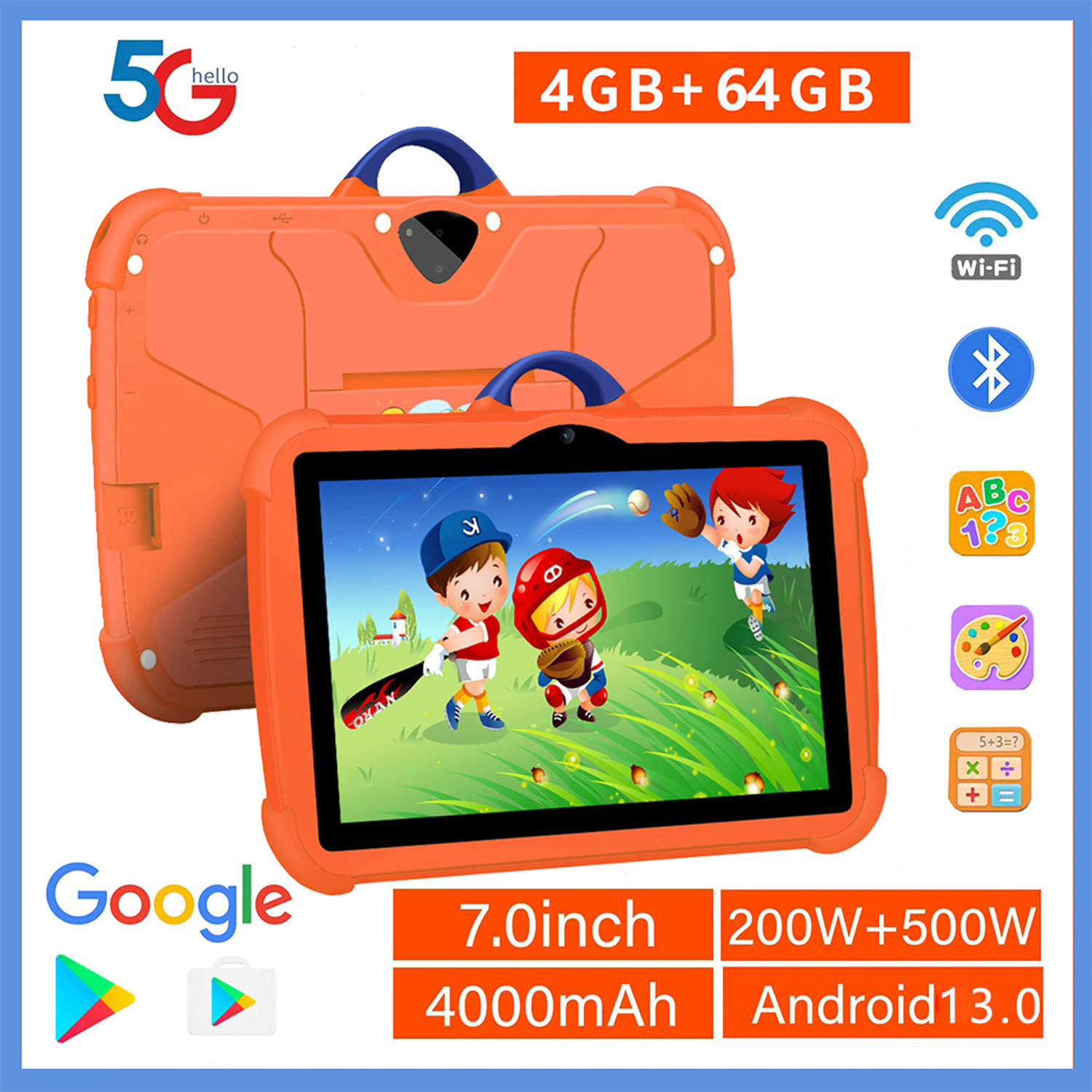 Nieuwe 5G WiFi 7 Inch Google T - Kids Tablet With Accessories recensie en prijs