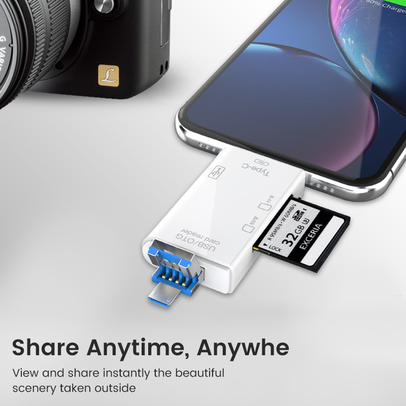 USB Type C-kaartlezer 6-in-1 O - Tablet Accessories For Reading recensie en prijs