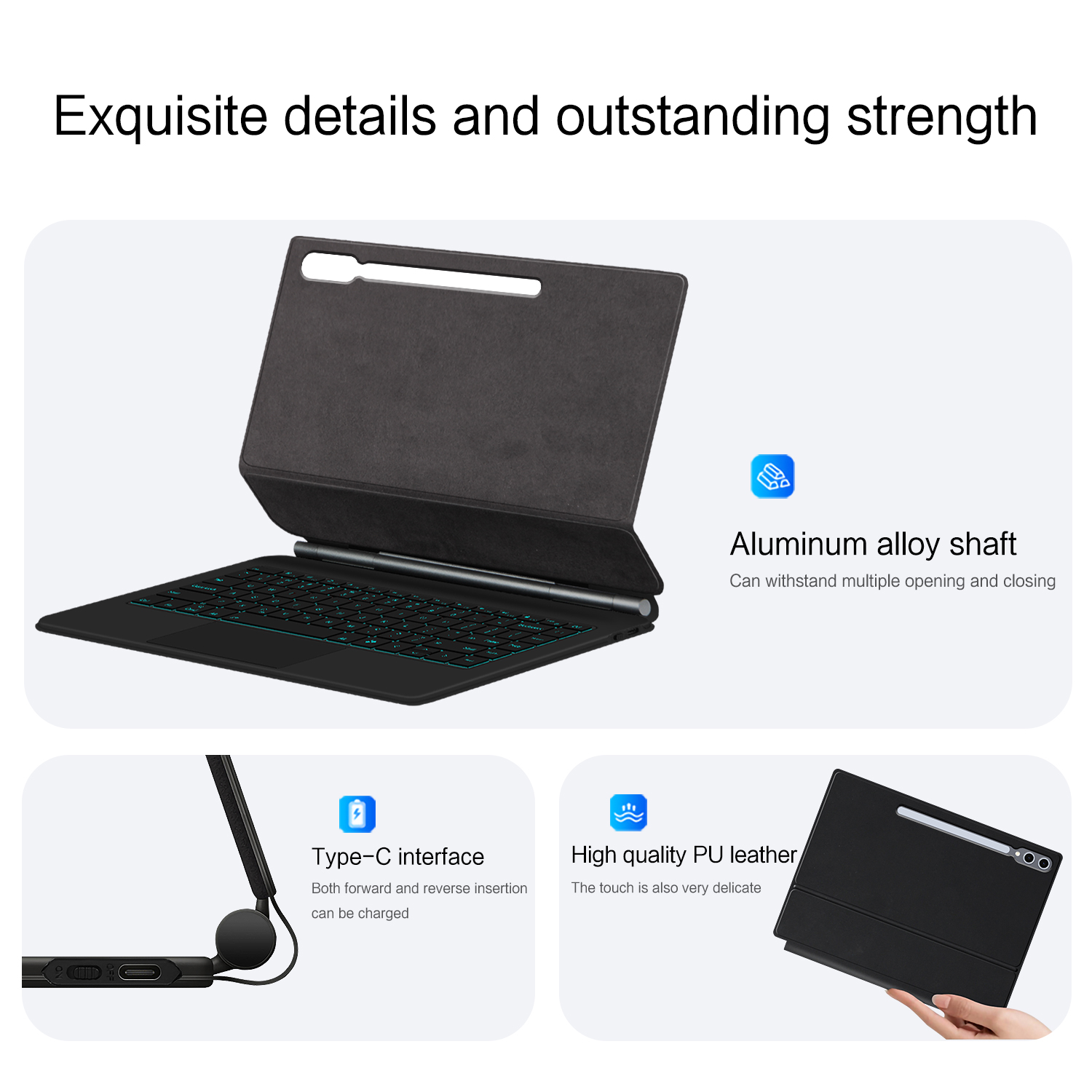 Magische hoes met toetsenbord, - Samsung Tablet Keyboard Accessories recensie en prijs