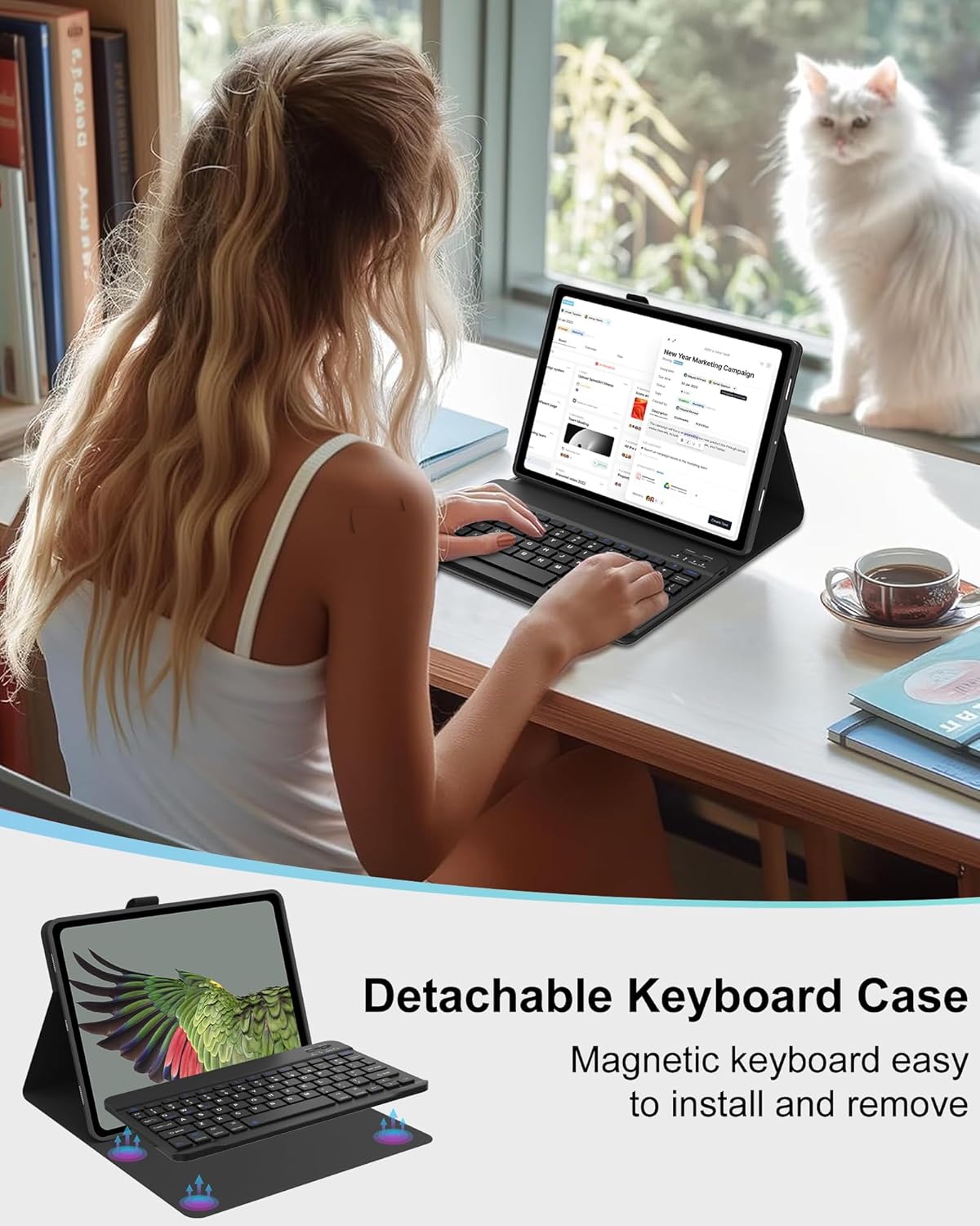 Afneembare ronde Keycap Blueto - Samsung Tablet Keyboard Accessories recensie en prijs