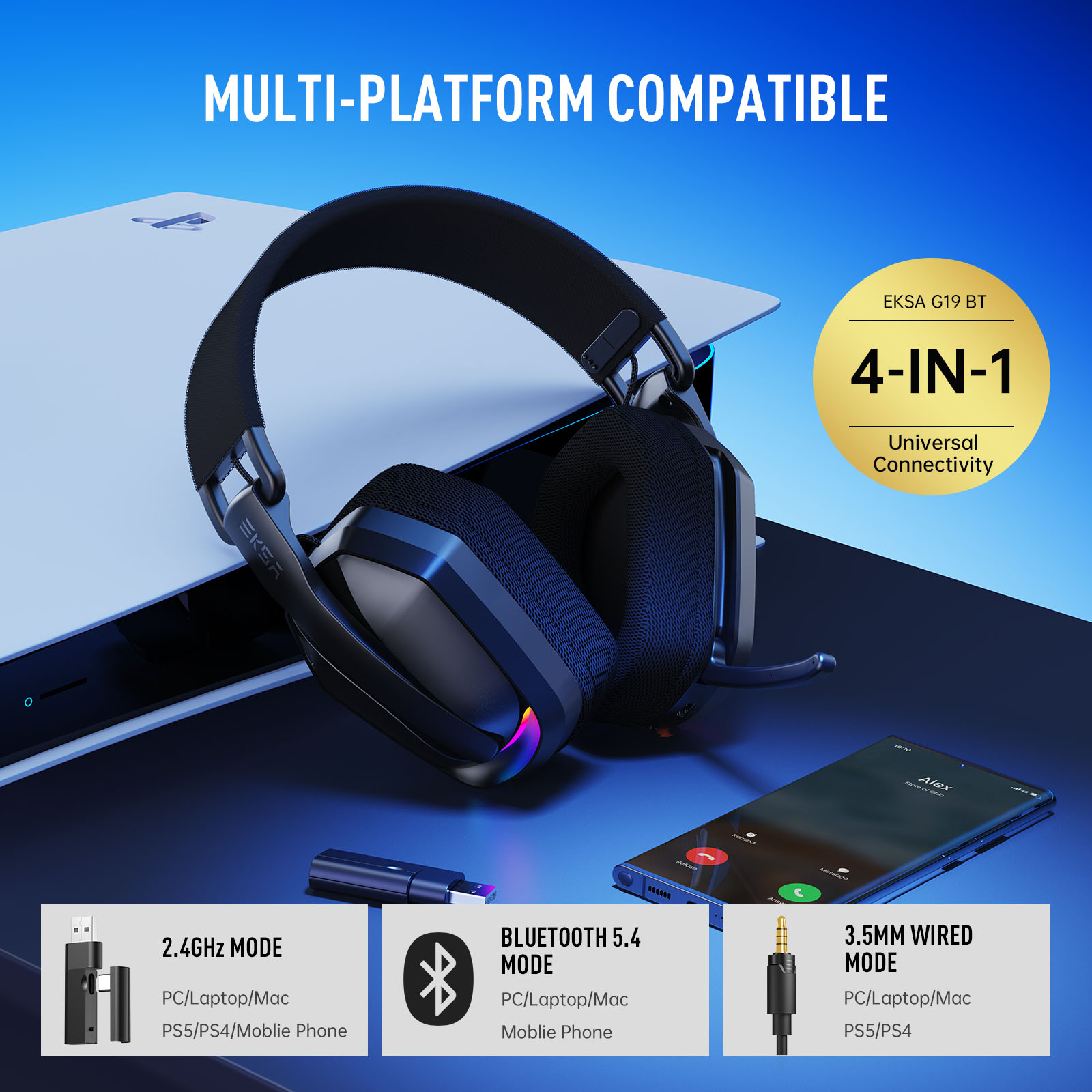 EKSA G19BT 2,4 GHz draadloze g - Wired Earphone Lightning recensie en prijs